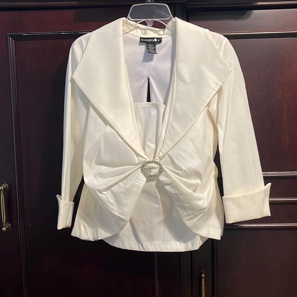 Cream dressy blouse